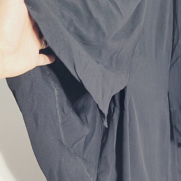 NAIF Black Dress Pockets Sleeveless Open Front Cardigan Business Casual Sz Small - Picture 2 of 10